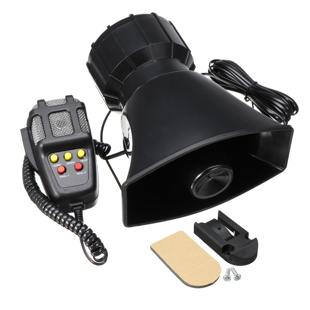 New 300Db 12V 5 Sound Electric Air Horn General Tone Alarm Car Horn With Mic 762179080534