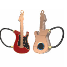 Neue Fingerabdruck-APP Bluetooth Vorhängeschloss im Gitarrenstil schlüsselloses Antidiebstahl-Smart-Lock kabellos mit Stahlseil