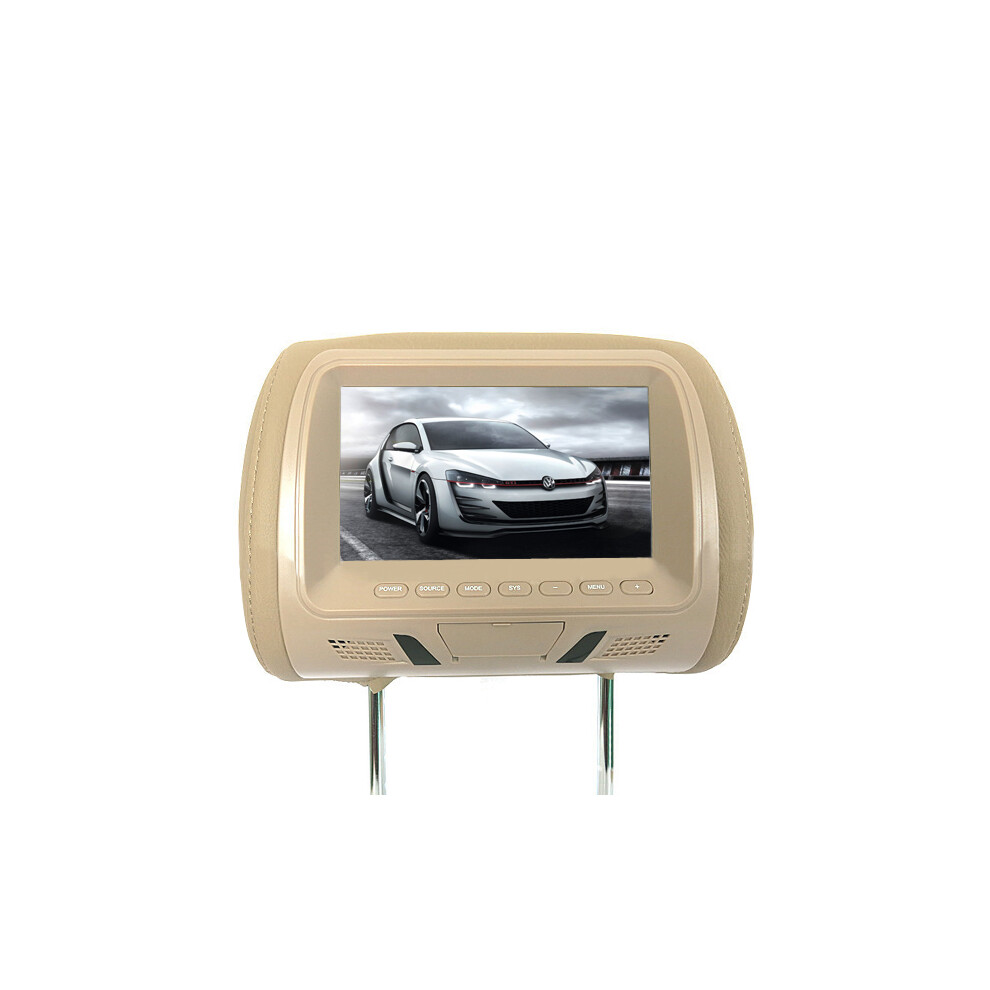 Car 7 Inch Tft Lcd Head Rest Monitor Hd Digital Video Screen Lcd Display With Pillow Universal 600380499892