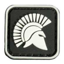 Uusi 2.5 x 2.5 cm neliön muotoinen Mini Molon Labe Sparta kuningas hehkuva taktinen armeijan PVC-täplä brassard musta