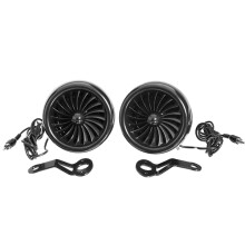 Nieuwe Motorfiets Waterproof Luidsprekerversterker Muziekhoorn 3. 5 Inch Achteruitkijkspiegel Zwarte Haai SPK96D