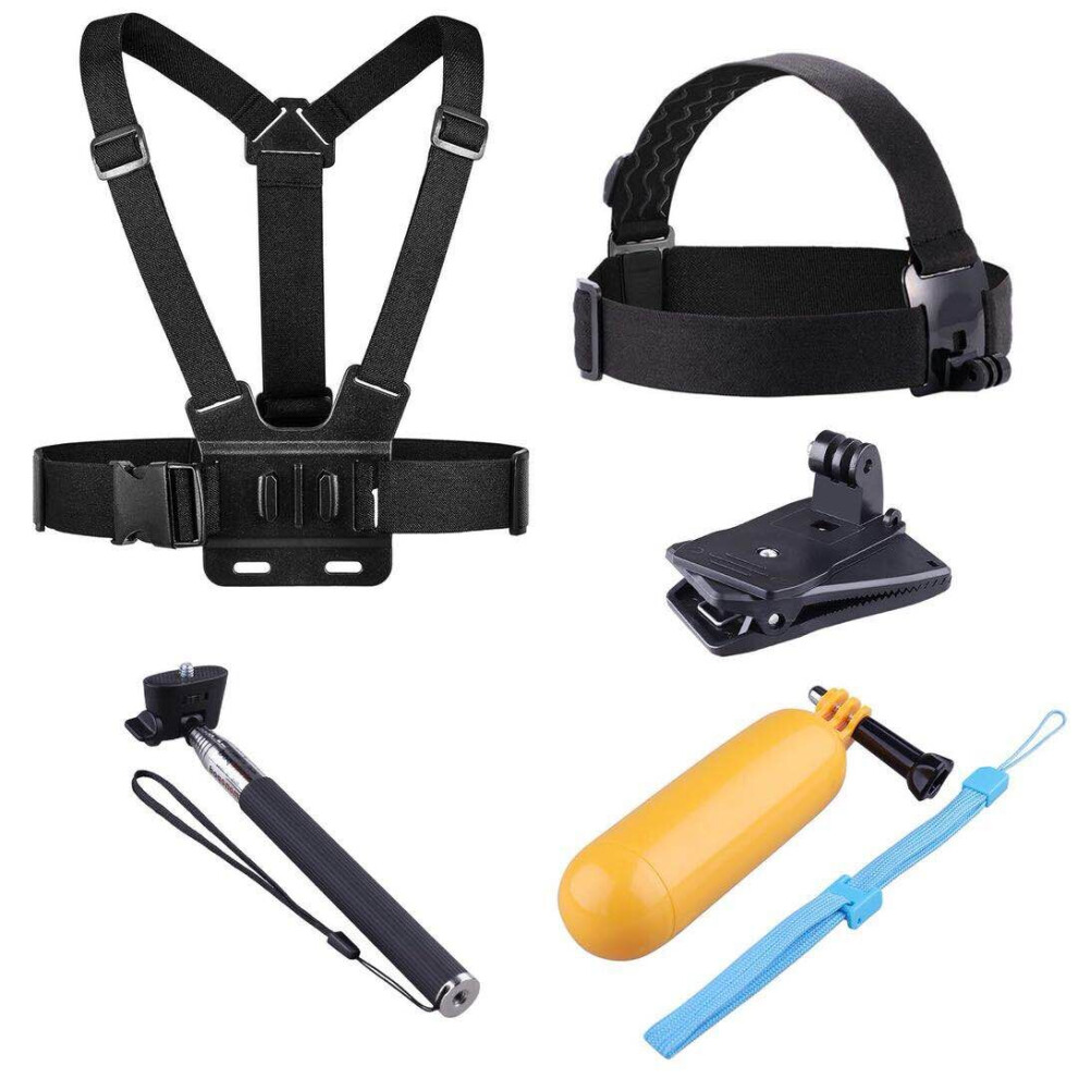 6 In 1 Chest Harness Head Strap Mount Monopod Tripod Adapter For Gopro Yi Sjcam 8884161353067