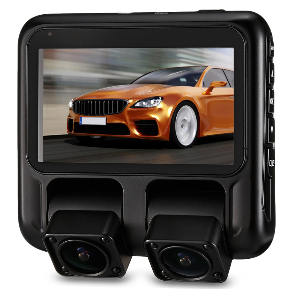 X100 Dual-Recording 1080P Car Dvr Built-In Gps Support Infrared Night Vision 690770246205