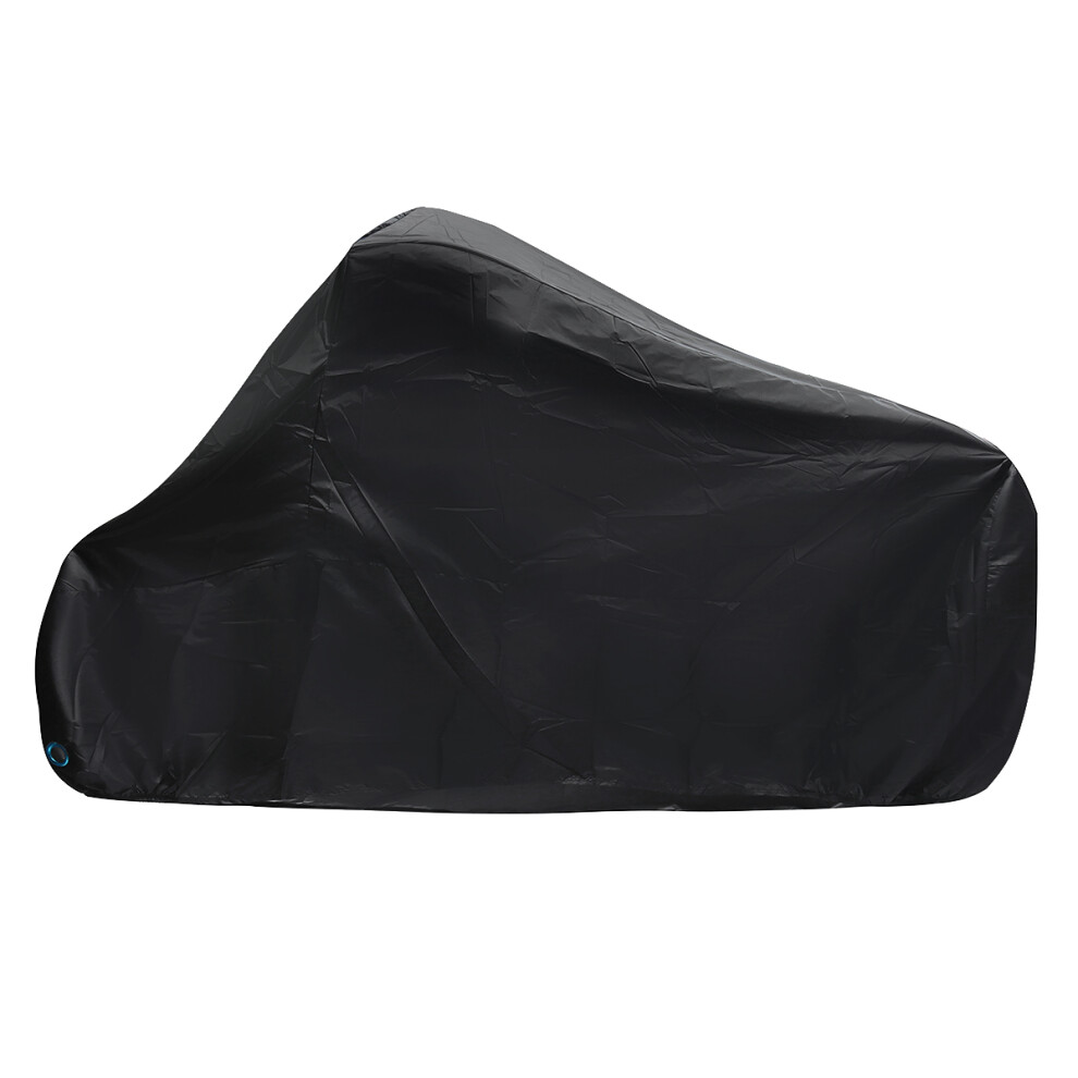 190T Large Waterproof Motorcycle Dustproof Cover Outdoor With Anti-Theft Lock Hole Black 962261667876