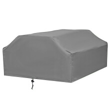 Wasserdichte Motorradabdeckung für den Außenbereich 6/8-Sitzer quadrische Tischdecke Staubschutz Grau