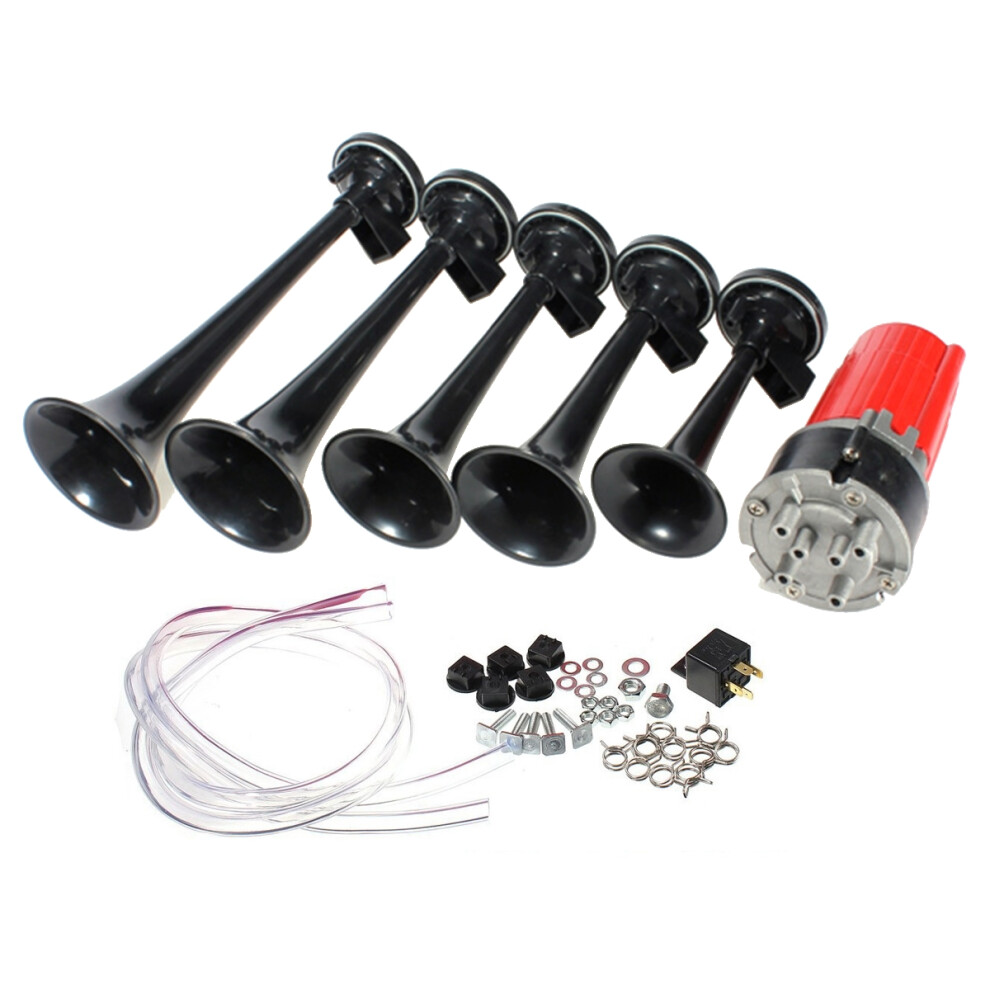 New 12V 5 Trumpet Musical Dixie Car Air Horn Dukes Of Hazzard For Car Truck Boat 762179092957