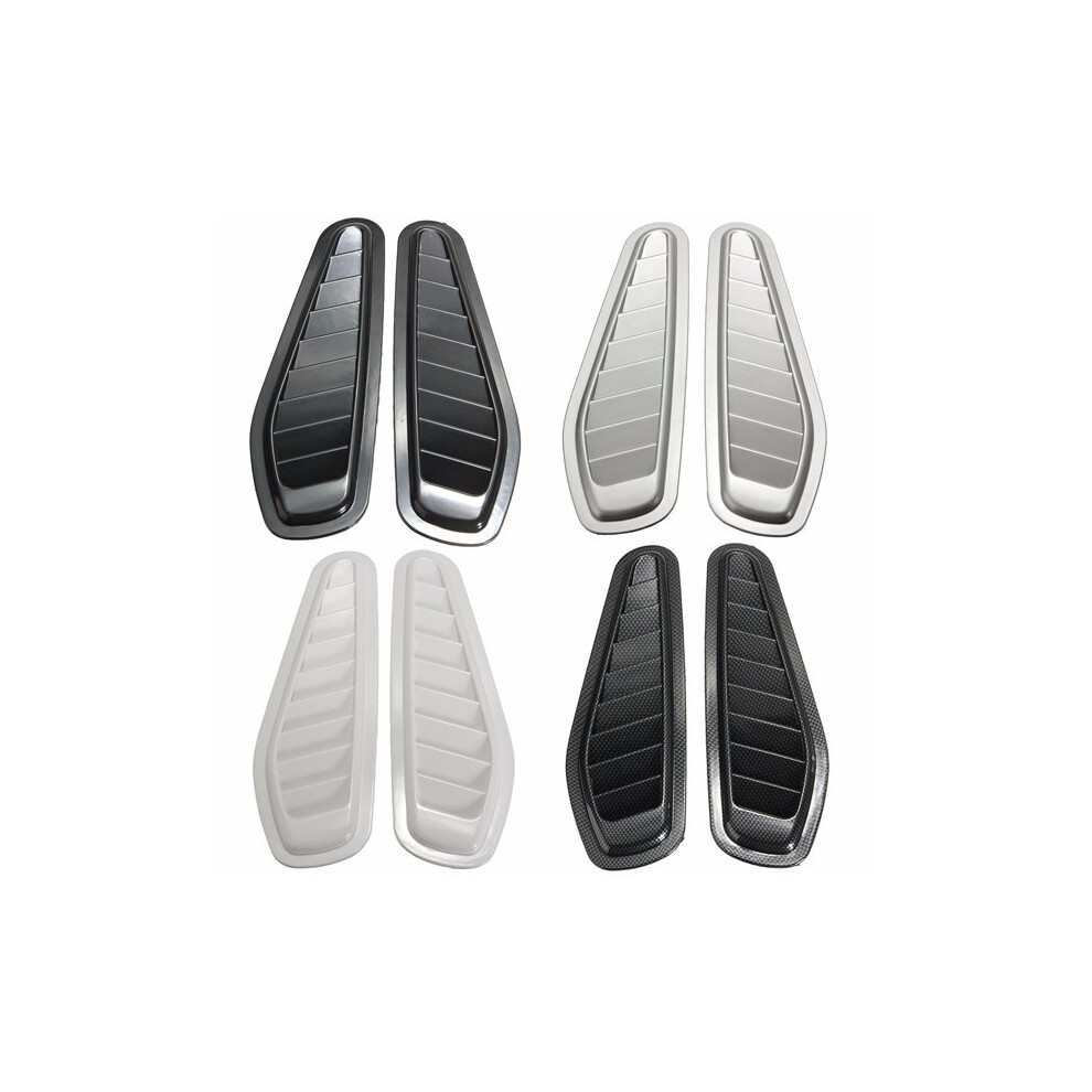 2Pcs Car Decorative Airflow Intake Scoop Turbo Bonnet Vent Cover Hood Fender 190268241724