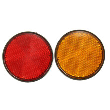 Neue 2 2 Zoll runde Reflektoren rot-orange universell für Motorrad ATV Dirt Bike