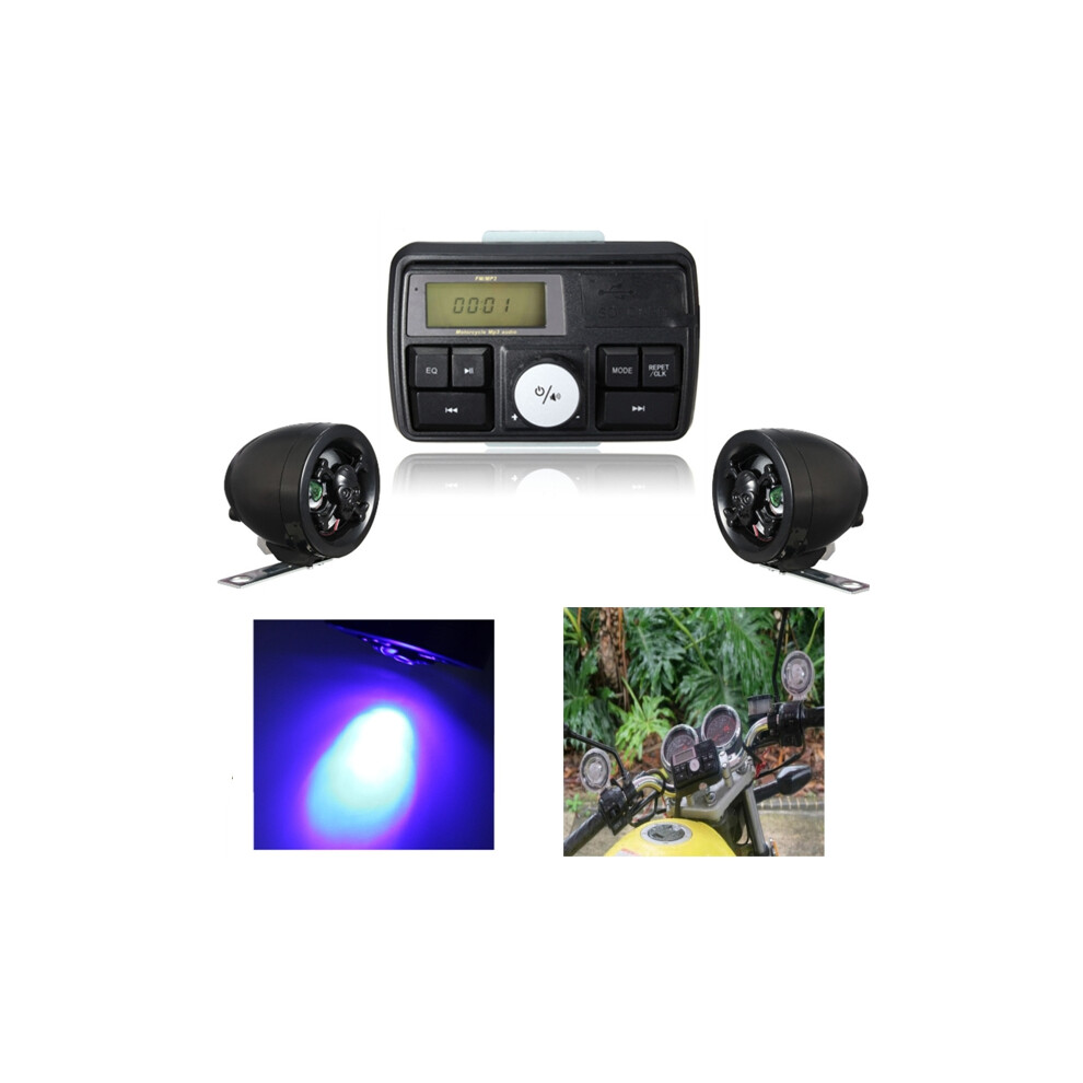 New Motorcycle Waterproof Usb Sd Audio Fm Mp3 Stereo Amplifier Alarm System Skull Speaker 762179087977