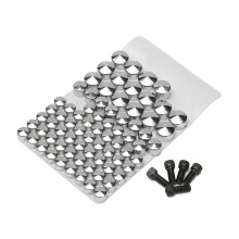 Neue 75 Stück Chrom Schraubenkappen Abdeckungen Muttern Set für Harley Davidson FLT-FLH