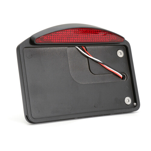 New Motorcycle License Plate with LED Tail Light Horizontal SidE Mount Bracket 1