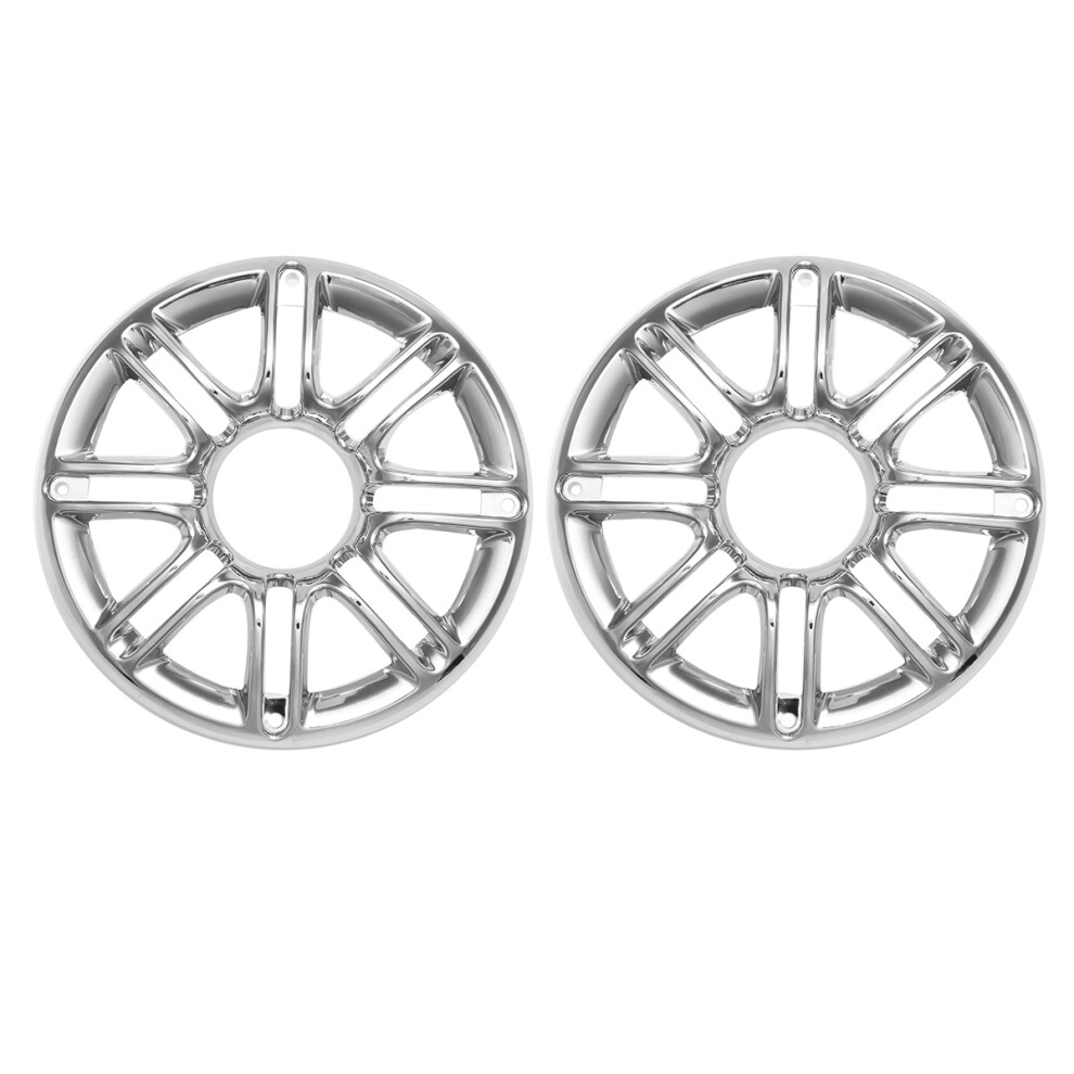 New Pair Plate Brust Speaker Trim Grill Cover Chrome For Harley Electra Glide 96-13 762179068808