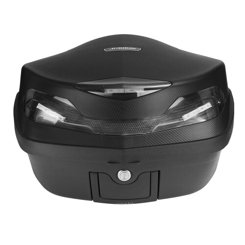 Neue 48 l Motorrad Roller Top-Box Rückengepäck mit LED-Licht Universal 2