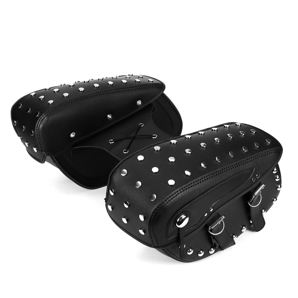 Motorcycle Pu Leather Saddlebags Side Bag For Harley Sportster 1200XL 883 762179057703