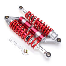 Nieuwe Motorfiets Schokdemper 7 mm Gemotoriseerde Demping 340 mm Ronde Connector Rood