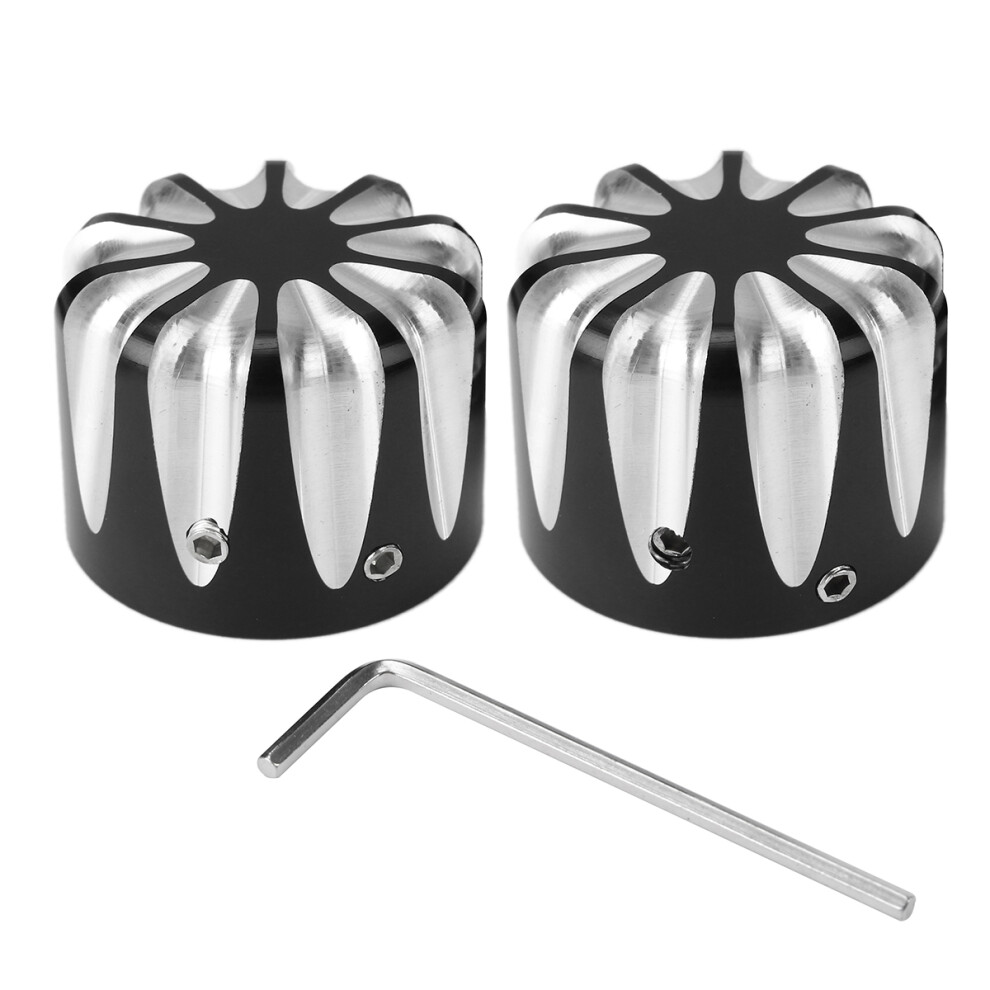 New Cnc Front Axle Nut Bolt Cover For Harley Touring Softail Flht Cvo 762179062127
