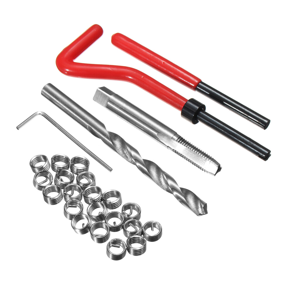 New 25Pcs M8 X 1.25 X 8Mm Helicoil Compatible Thread Tap Repair Tool Cutter Kit Insert 762179059448