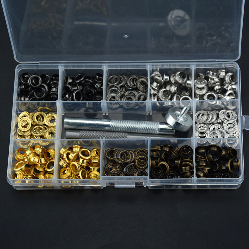 Nieuwe 200 Sets Van Binnen Diameter 6mm Metalen Lucht Oog + Kleding Oog Installatie Gereedschap
