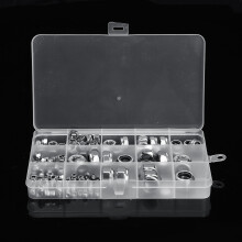 Neue 170-teiliges Sortiment Edelstahl-Sicherungsmuttern M3/4/5/6/8/10/12 Nylon-Einsatz-Kit