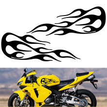 Neue 2er-Pack Flammenabzeichen Aufkleber für Auto Motorrad Benzintank Dekorative Aufkleber 13. 9  5. 1 Zoll Universal