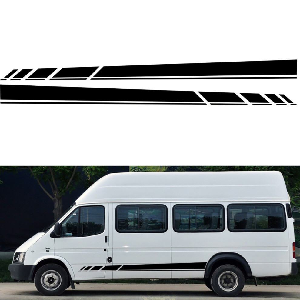 2Pcs Side Body Stripe Sticker Decal For Vw Volkswagen Transporter T4 T5 T6 Campervan 762179051794