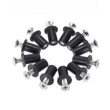 BSET MATEL M5 Gummi-Wellnuts mit Schraube Blinde Befestigung Motorrad-Windschild Niete Kajak Kanu Boot Marine Schlauchboot Zubehör