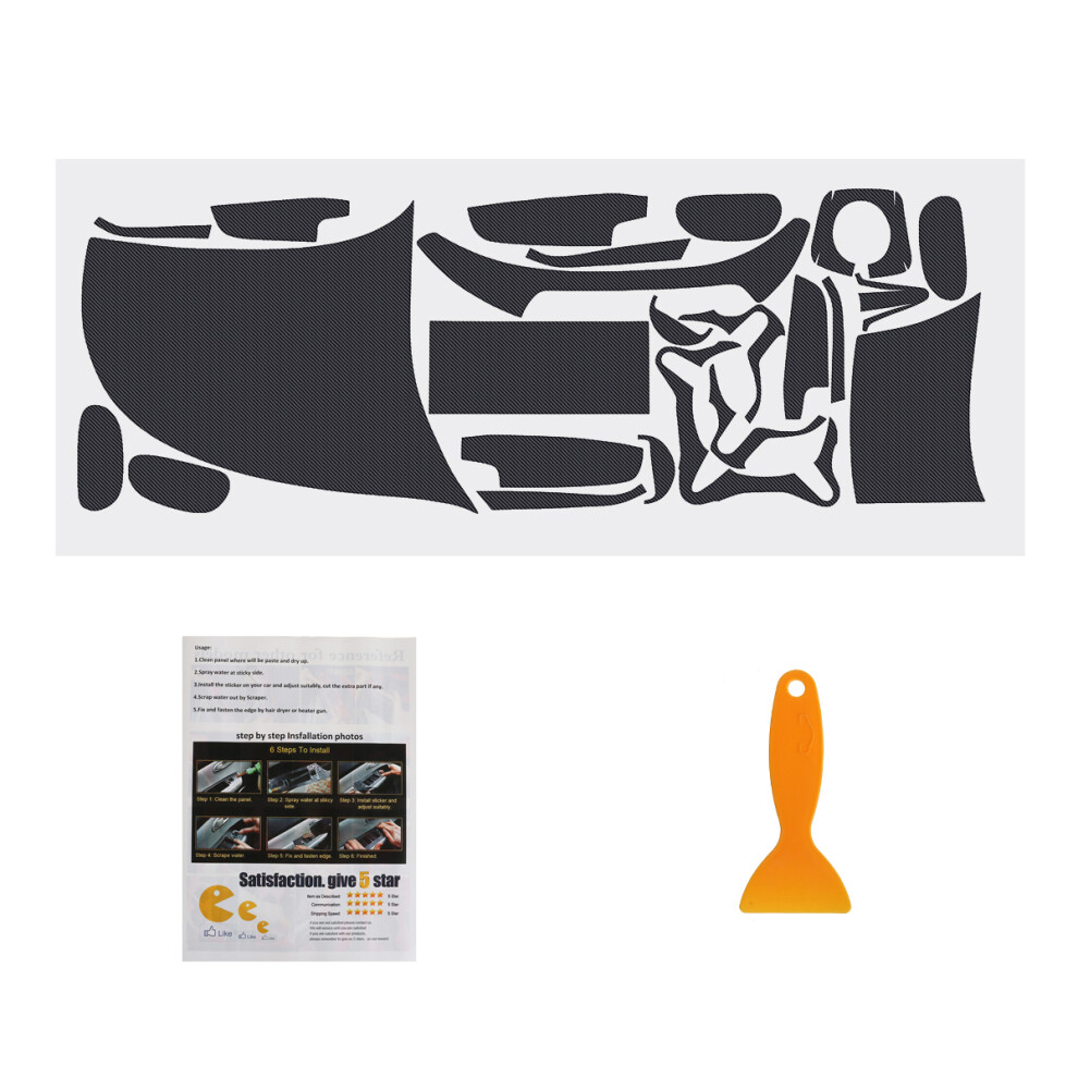 Interior Carbon Fiber Decal Sticker Wrap Trim Dash Kit For Honda Civic 2006-2011 902795461441