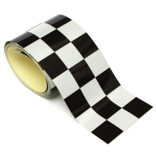 3 Polegadas Adesivo Vinil de Bandeira Quadriculada Preto e Branco para Carro Motociclo Bicicleta Tanque