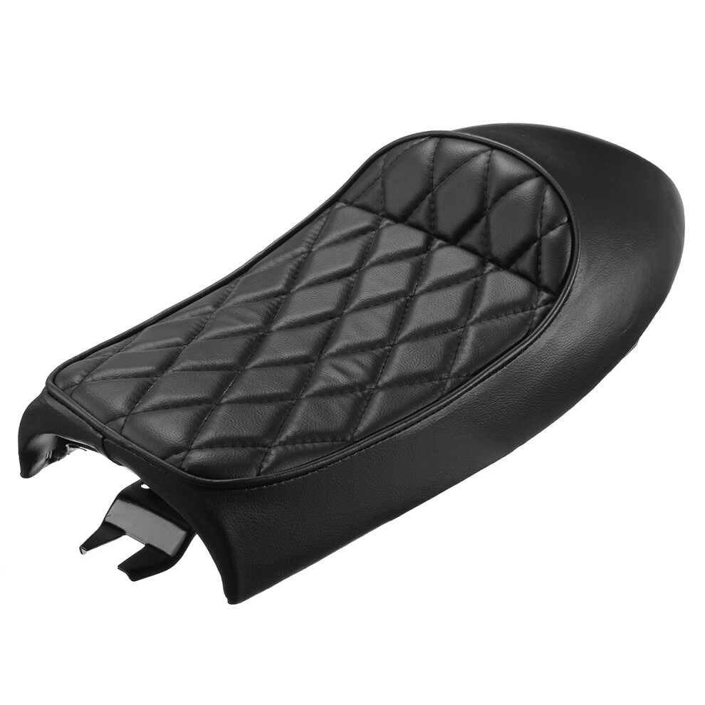 New Vintage Hump Saddle Cafe Racer Seat Motorcycle Custom Universal For Honda Black 762179094425