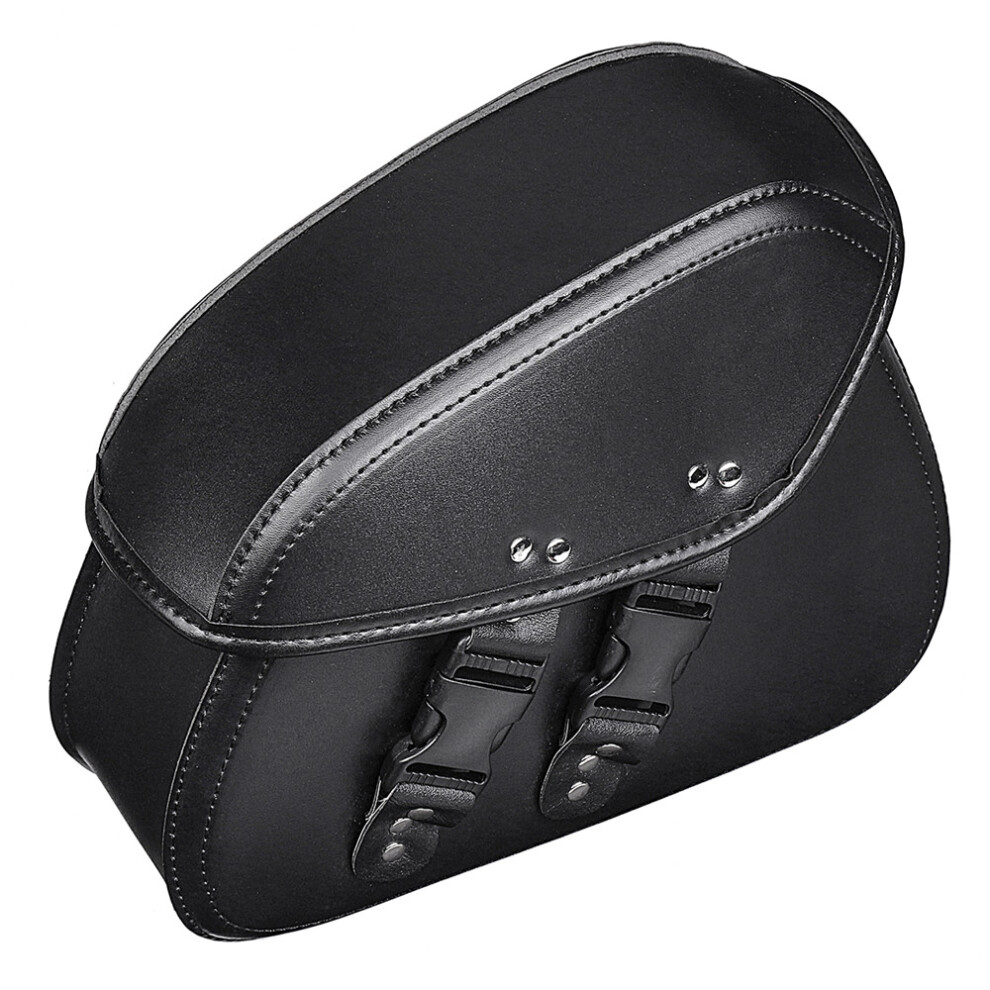 New Pair Pu Leather Motorcycle Universal Saddlebags Rider Motorbike Panniers Luggage Black 762179093282