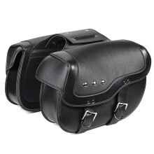 Neue Motorrad PU-Leder Gepäck-Satteltaschen Schwarz für Sportster XL883 1200