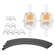 Nuovo kit di filtro carburante in linea aggiornato da 14 pezzi per tubo flessibile da 1/4 6mm-7mm per motociclette