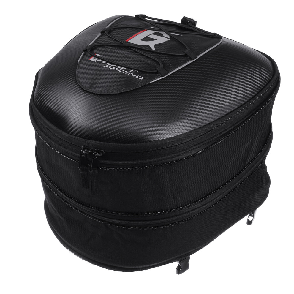 New Ghost Racing Motorcycle Riding Tank Saddlebags Helmet Tail Rear Seat Tool Bag Luggage Hard Shell Black 762179094708