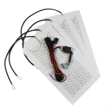 Neues 12 V 2-Sitzer Universal-Heizsitzheizungs-Kit aus Kohlefaser für Boot und Auto mit rundem Hoch-/Niedrigschalter