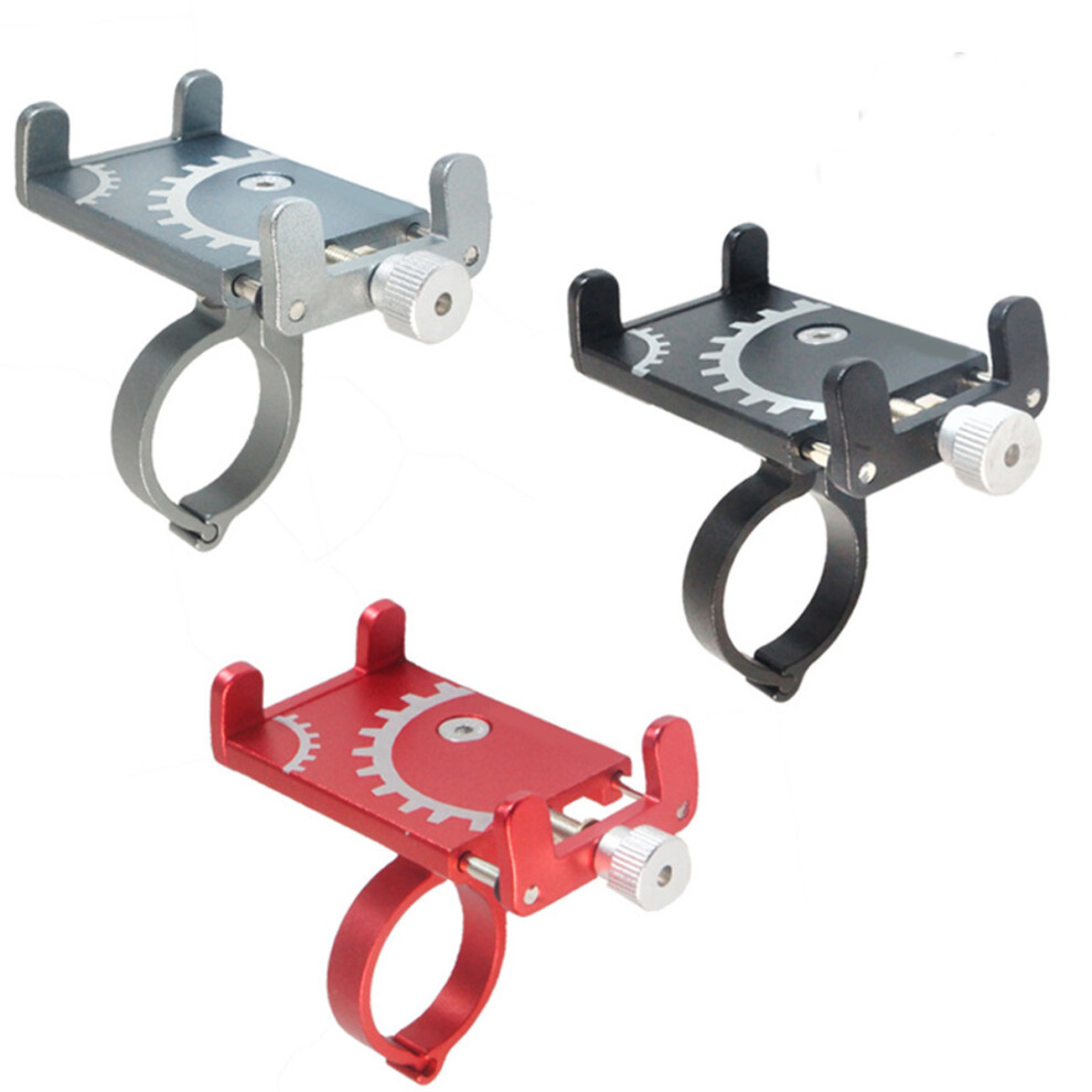 Aluminum Alloy Bicycle Holder Motorcycle Bike Handlebar Navigation Bracket For Cell Phone Mount Black/Red 762179043706