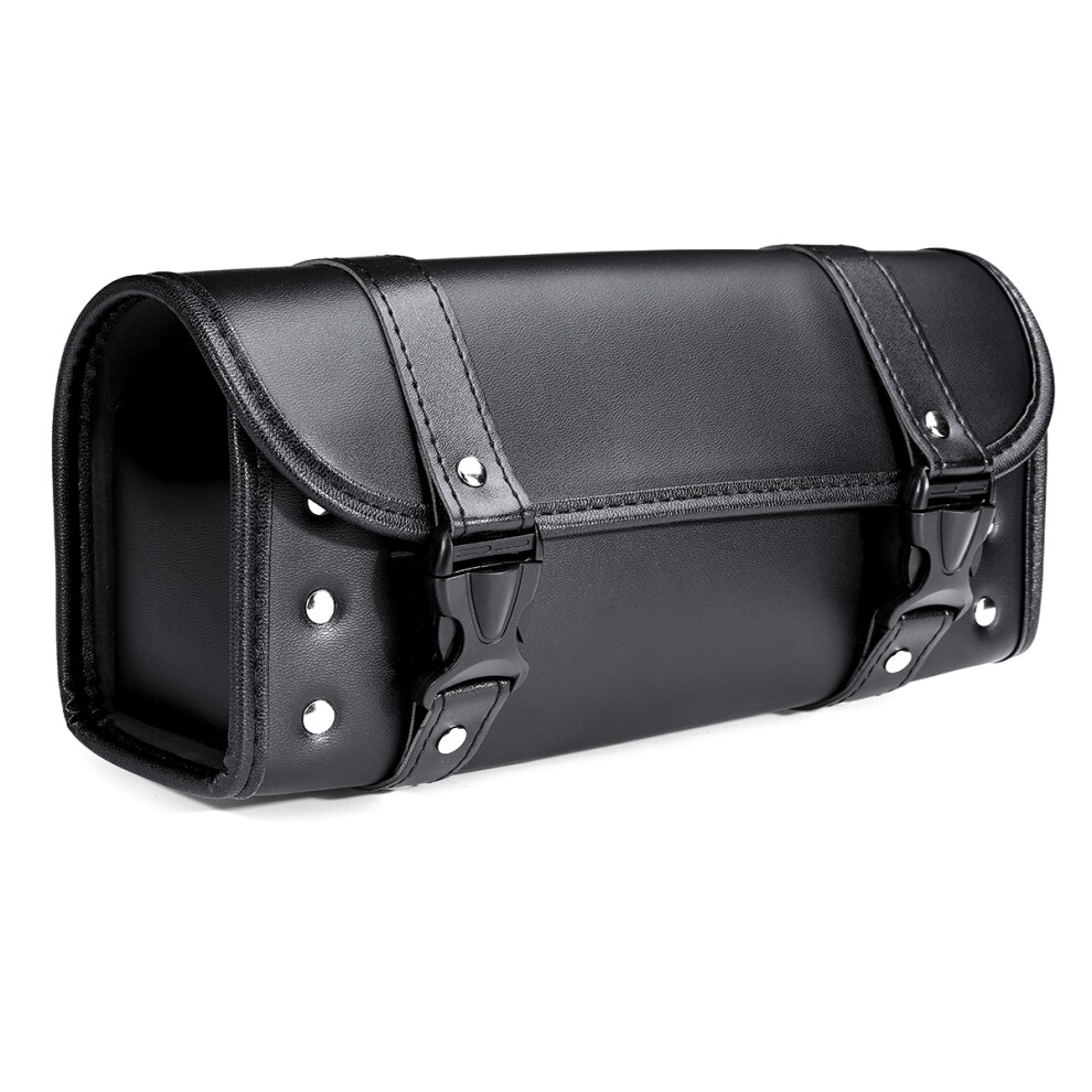 New Universal Motorcycle Front Pu Leather Fork Tool Bag Saddlebags Pouch Luggage 762179068280