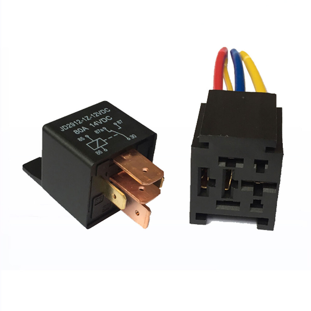 12V 80A 5-Pin Mp Spdt Relay With Harness Socket Waterproof For Car Starter Suv Automotive Universal 762179029571