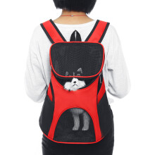Mochila de Rede Dupla para Animais de Estimação para Viagens ao Ar Livre Portátil e com Alças para os Ombros