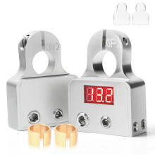 Neue 2 Stück digitale Batterieklemmen mit Voltmeter 0/4/8 Gauge Stromanschluss