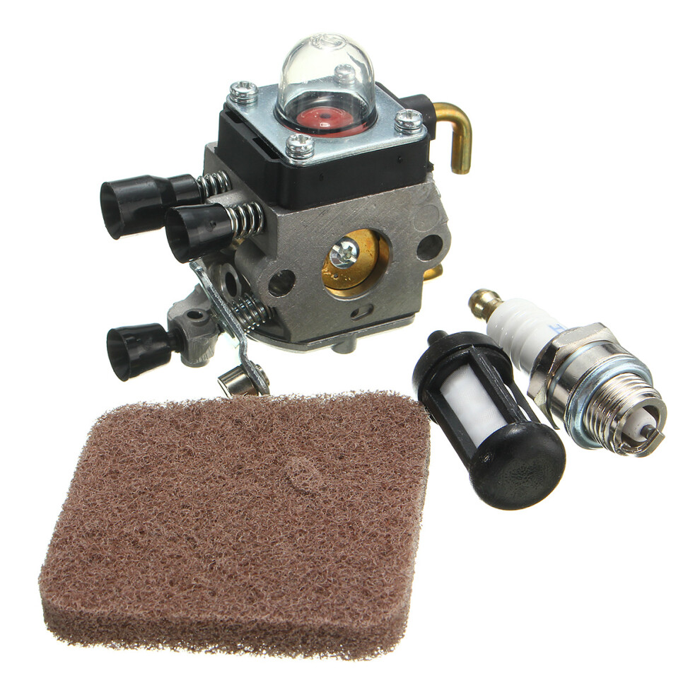 Carburetor Carb + Spark Plug + Fuel Filter For Zama Stihl Fs45 Fs55r Fs55rc Hl45 762179048909