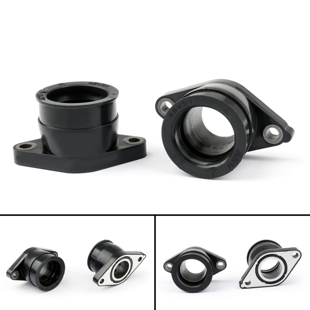 2Sets Carburetor Holders Intake Manifold Boots For Yamaha Tt350 Xt350 Black 762179055396