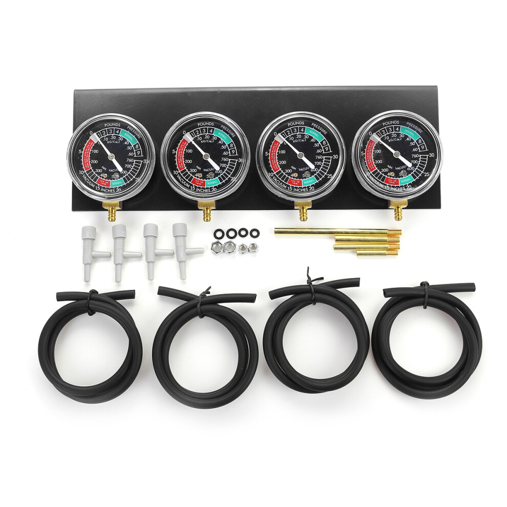 New Motorcycle Carb Carburettor Fuel Vacuum Gauge Balancer Tool Set For 2 / 4 Cylinder 762179089872