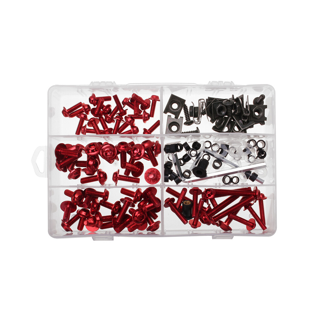 New 134Pcs Motorcycle Sportbike Fairing Body Bolts Kit Fastener Clips Screws Nuts 762179062820