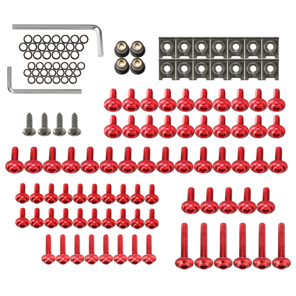 New 137Pcs Fairing Bolt Kit Fastener Clip Screw Nut For Sportbikes Motorcycle 762179065647