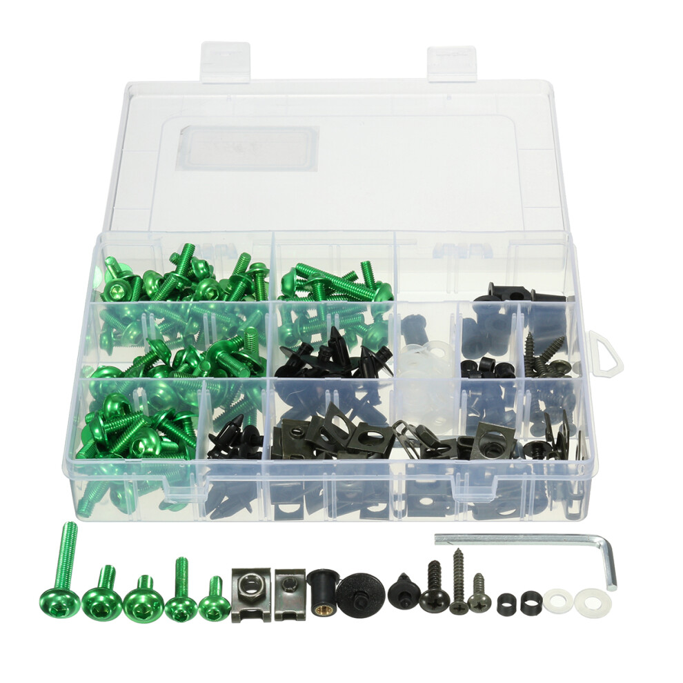 New 251Pcs Fairing Bolt Kit Motorcycle Sportbike Body Fasteners Clip Screws Set 762179079446