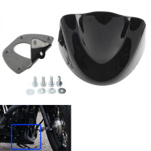 Neue Motorrad Front-Chin-Spoiler Verkleidung Mudguard Abdeckung Glänzend Schwarz für Harley Dyna 2006–2017