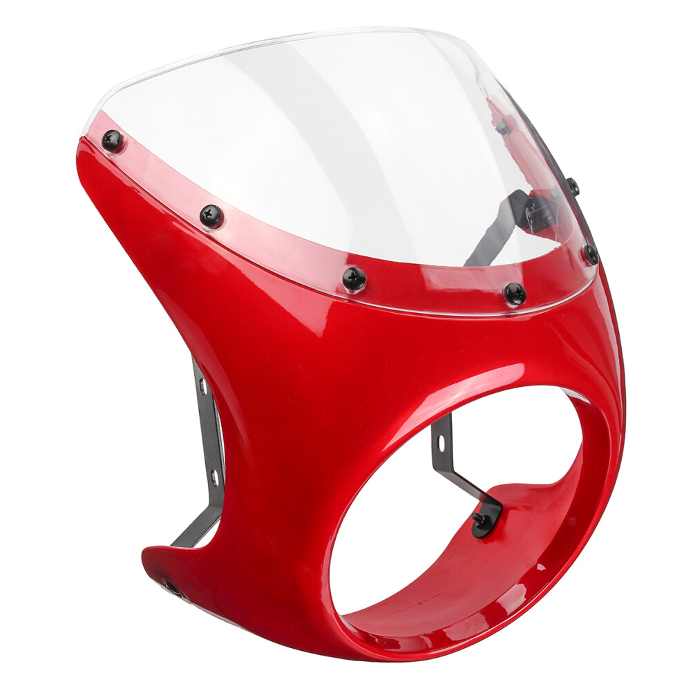 New 7Inch Motorcycle Headlight Handlebar Fairing Retro Cafe Racer Style Universal 762179091646