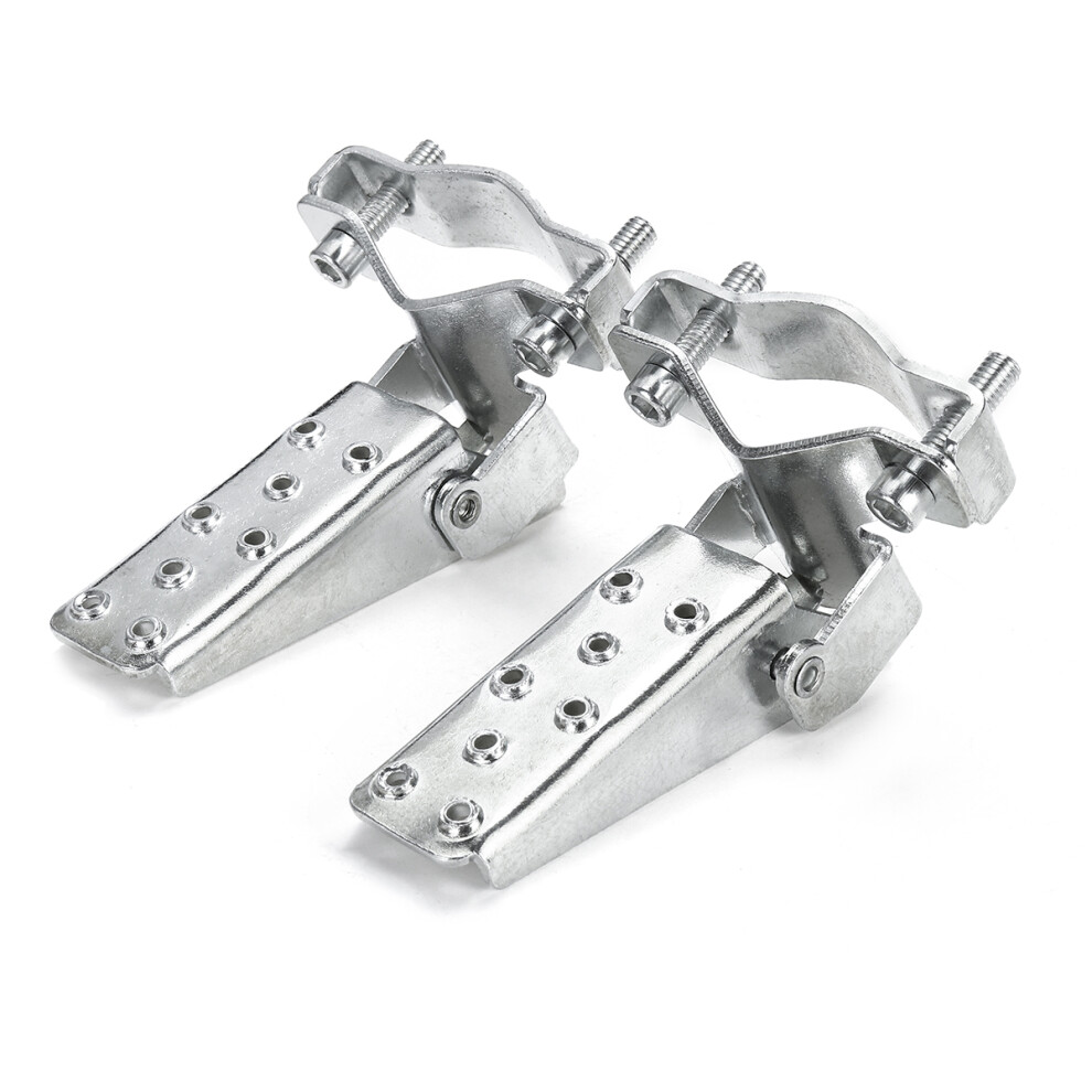 Pair Steel Motorcycle Bike Frame Foot Pegs Pedals Folding Custom 25Mm-30Mm Black 762179044895