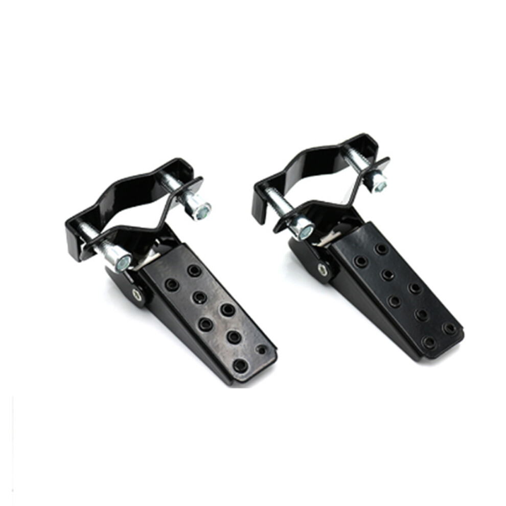 25Mm-30Mm Folding Foot Pegs Steel Pedals Motorcycle Bike Frame Custom Parts Black 762179051749