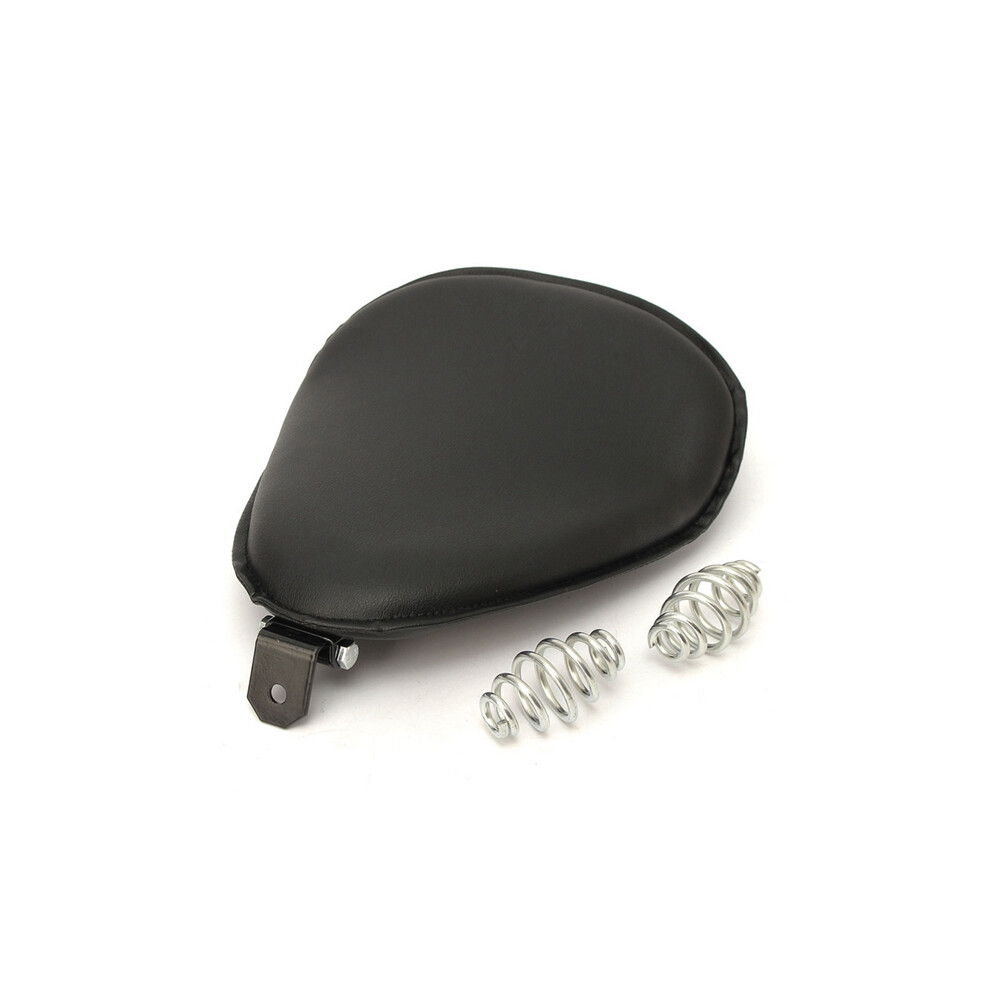 New Solo Seat Round Shape With Bracket Mount Spring For Harley Chopper Bobber Sportster 762179092261